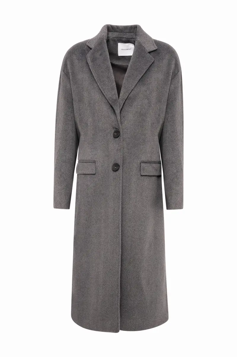 Cappotto Lungo a Spina di Pesce