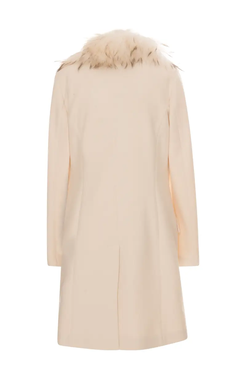 Cappotto Monopetto con Collo in Pelliccia Lussuosa miniatura 2