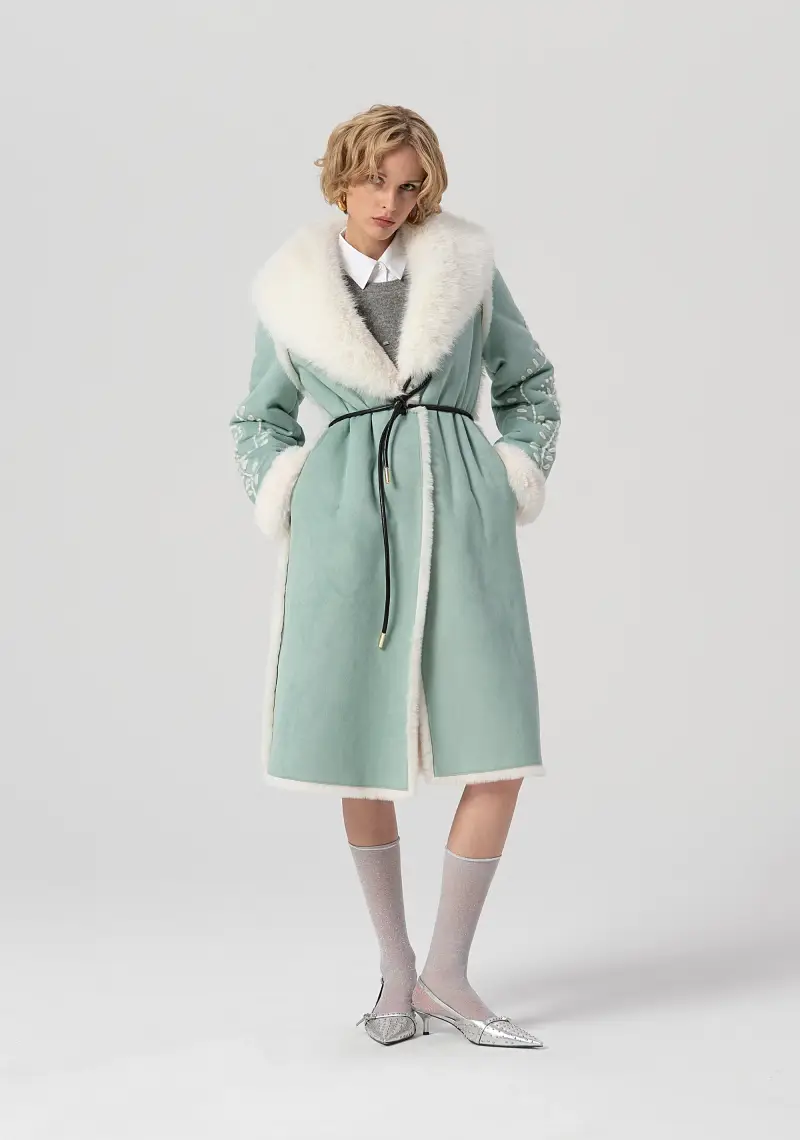 Cappotto over con rever sciallato