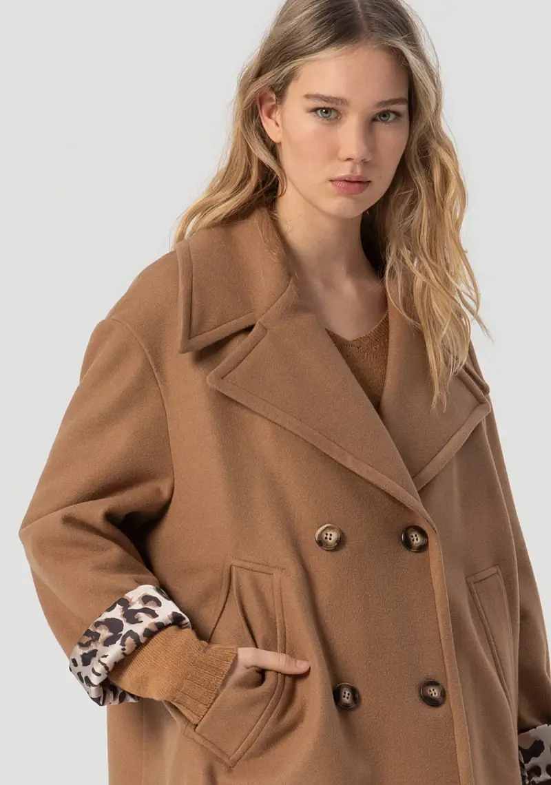 Cappotto oversize doppiopetto miniatura 2