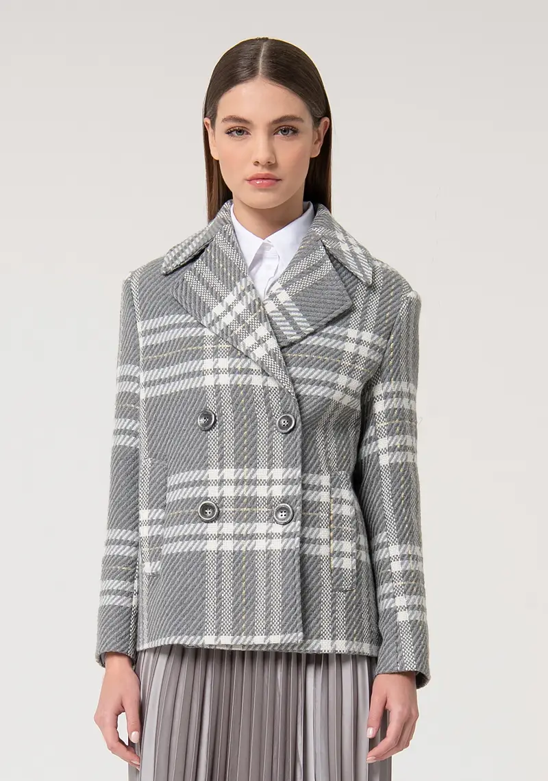 Cappotto regular a quadri