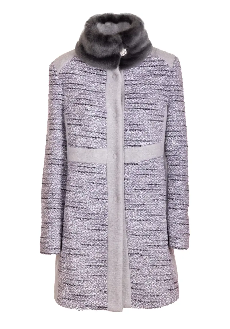 Cappotto regular in tweed