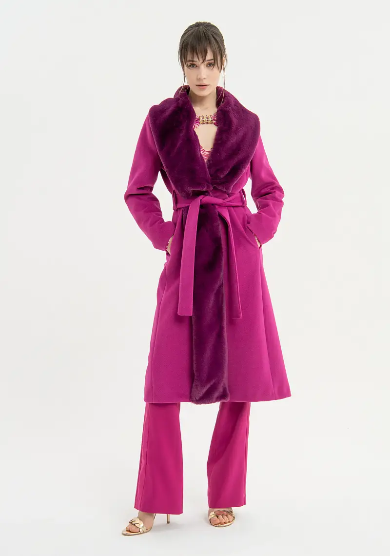 Cappotto regular lungo con interno morbido