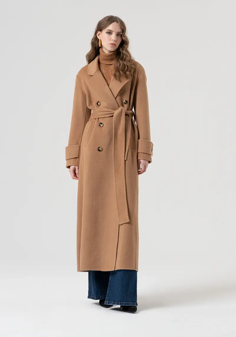 Cappotto regular lungo con lana