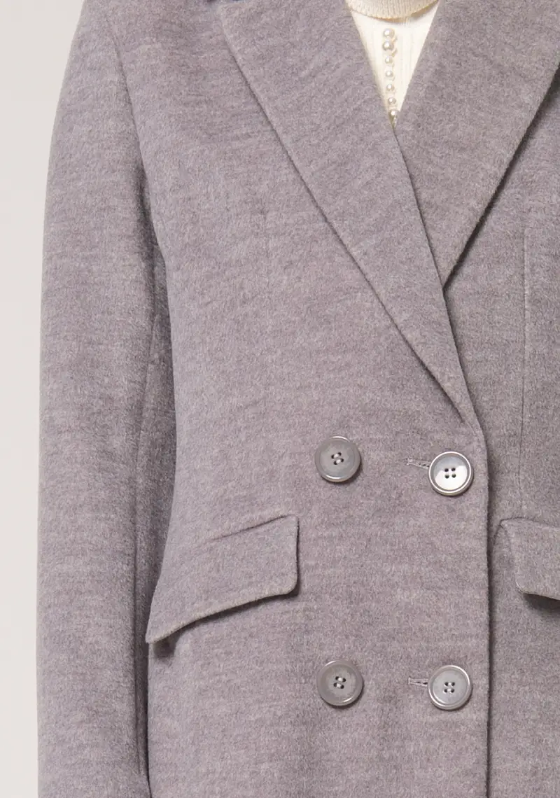 Cappotto regular lungo doppiopetto miniatura 2