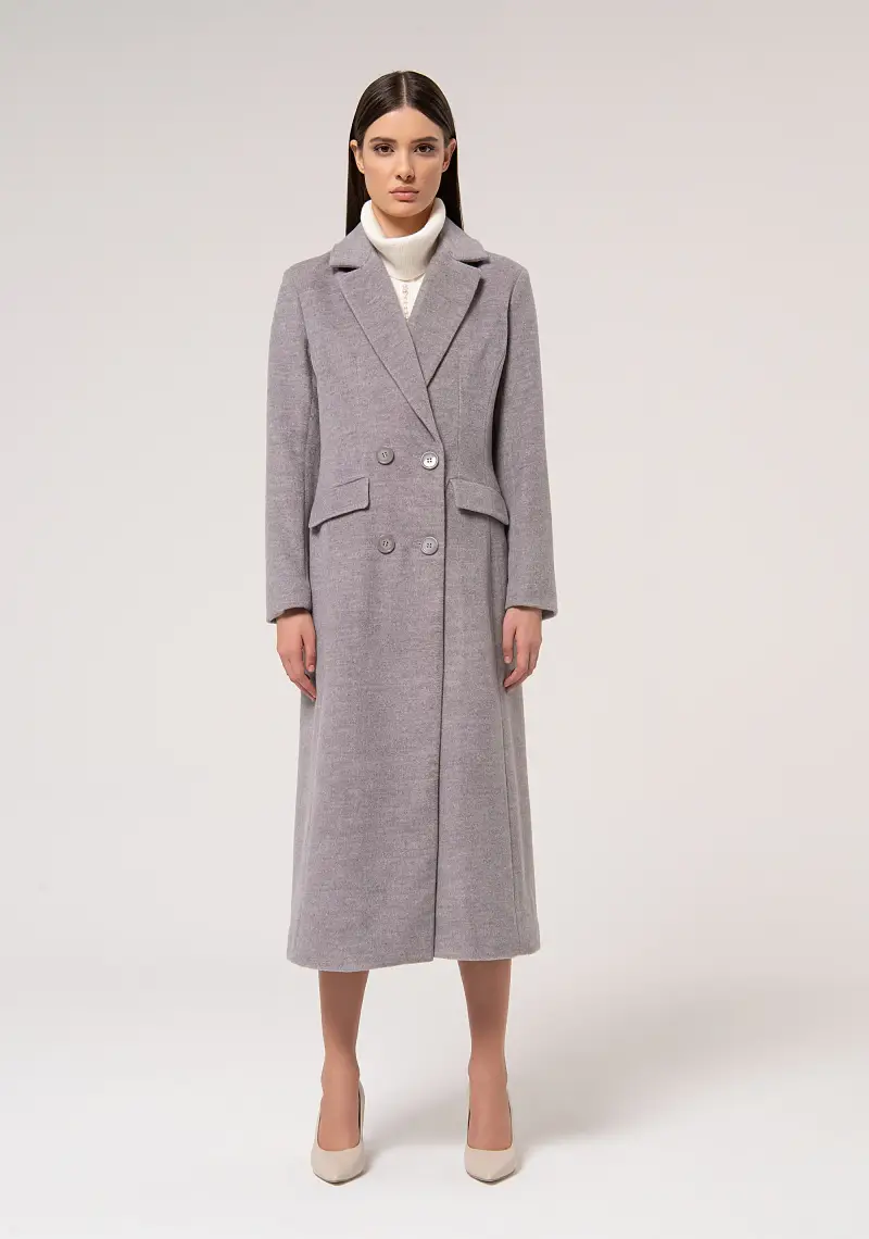 Cappotto regular lungo doppiopetto