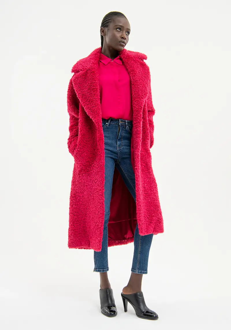 Cappotto regular lungo effetto mongolia miniatura 2