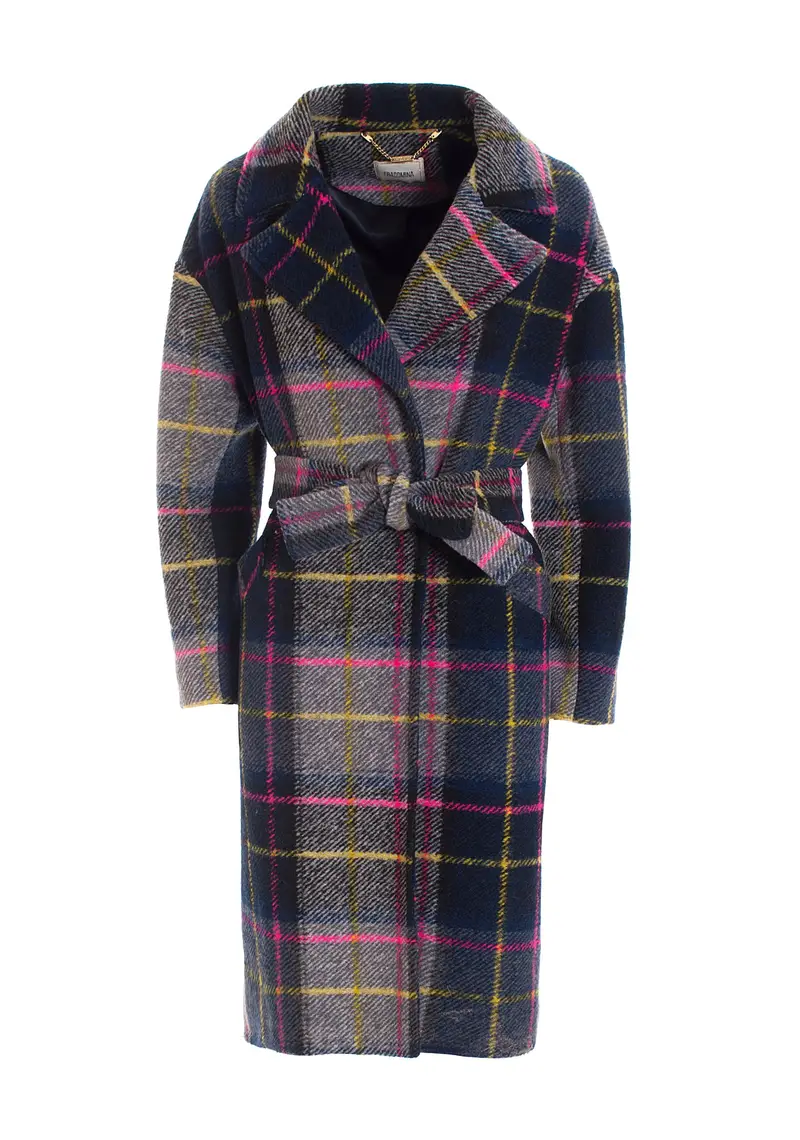Cappotto regular lungo in tartan