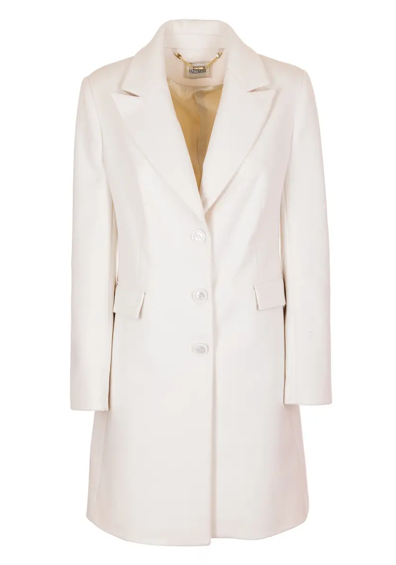 Cappotto slim classico monopetto in panno