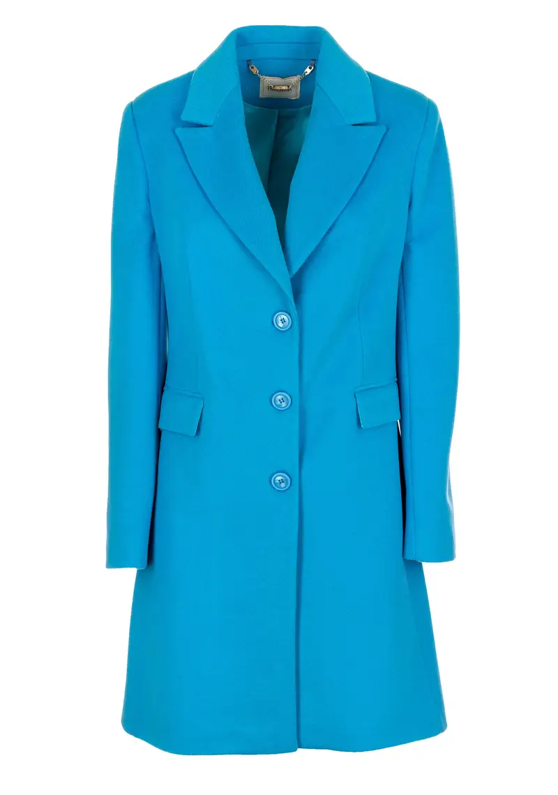 Cappotto slim classico monopetto in panno