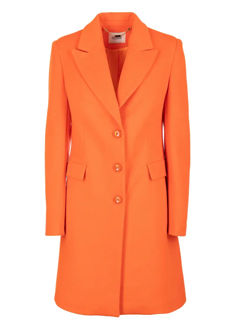 Cappotto slim classico monopetto in panno