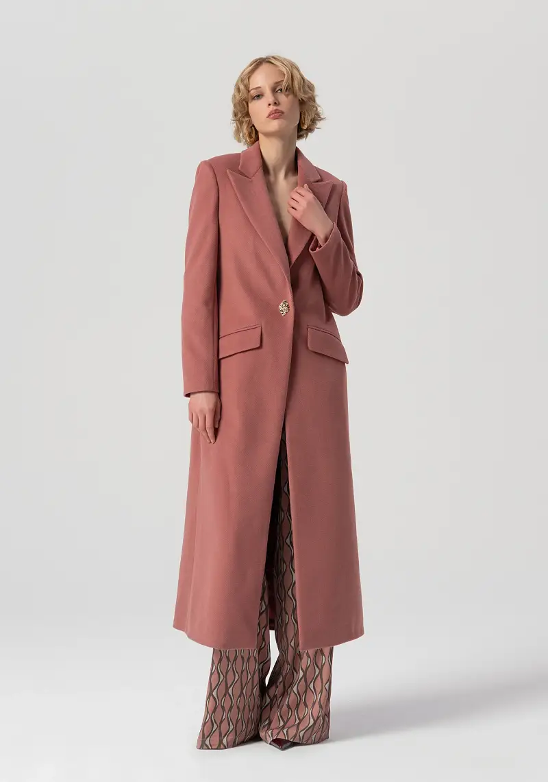 Cappotto slim lungo monopetto