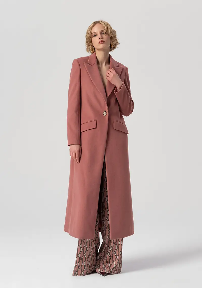 Cappotto slim lungo monopetto