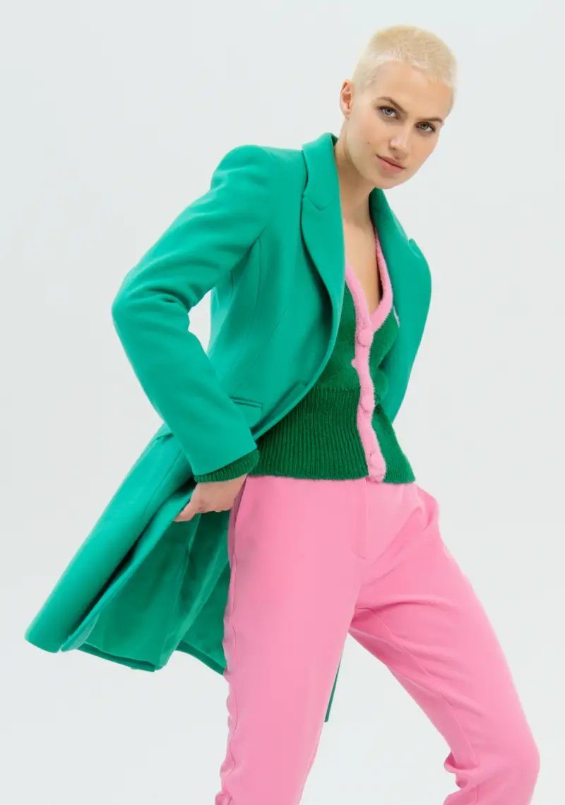 Cappotto slim midi in panno miniatura 2