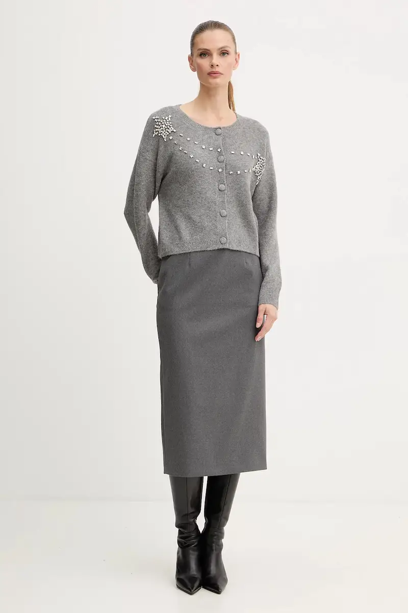 Fracomina Cardigan Donna Grigio 3611795 miniatura 2