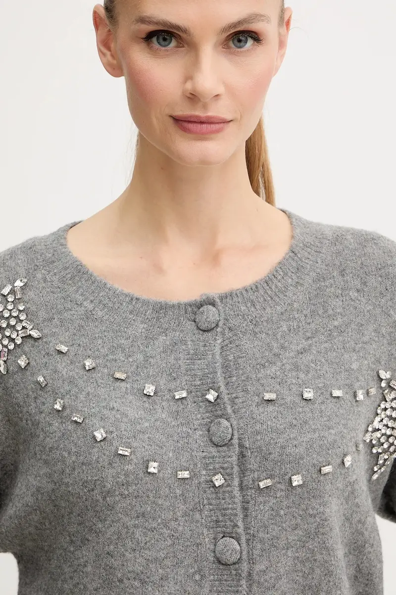 Fracomina Cardigan Donna Grigio 3611795 miniatura 4