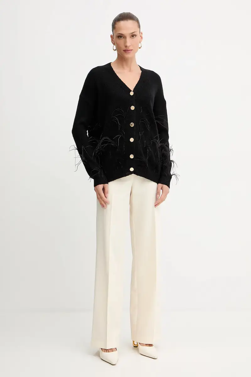 Fracomina Cardigan Donna Nero 3648369 miniatura 2