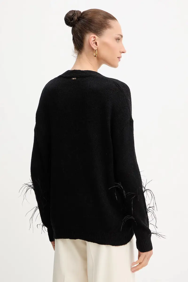 Fracomina Cardigan Donna Nero 3648369 miniatura 3