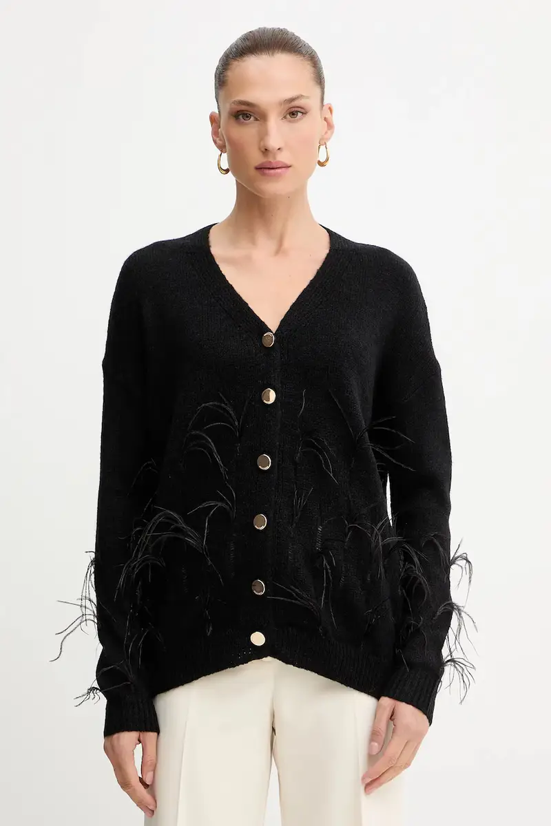 Fracomina Cardigan Donna Nero 3648369