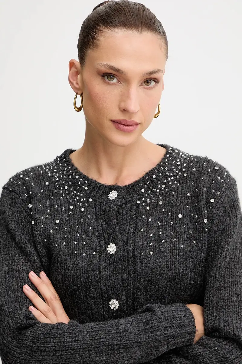 Fracomina Cardigan Donna Grigio 3611586 miniatura 4