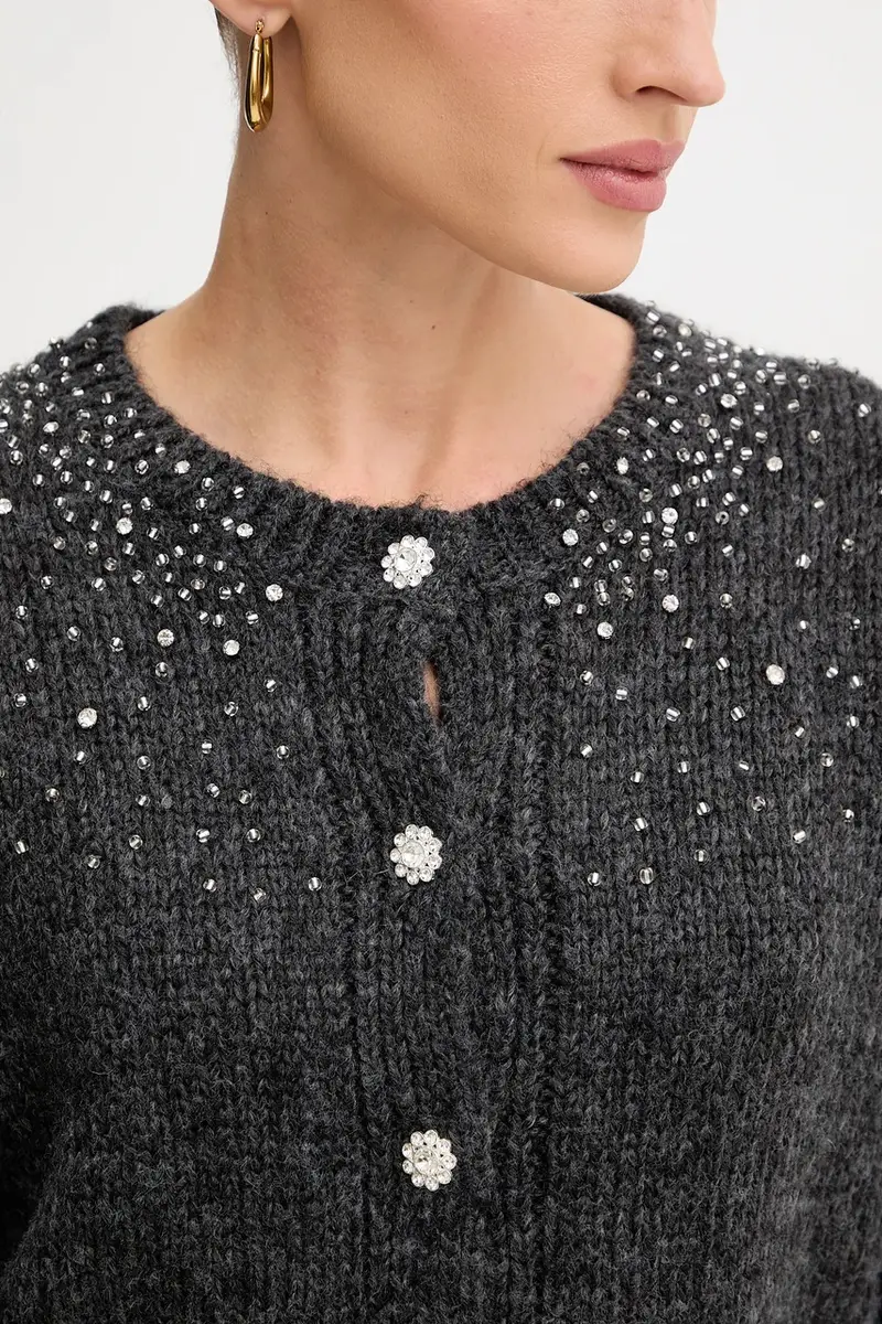 Fracomina Cardigan Donna Grigio 3611586 miniatura 5