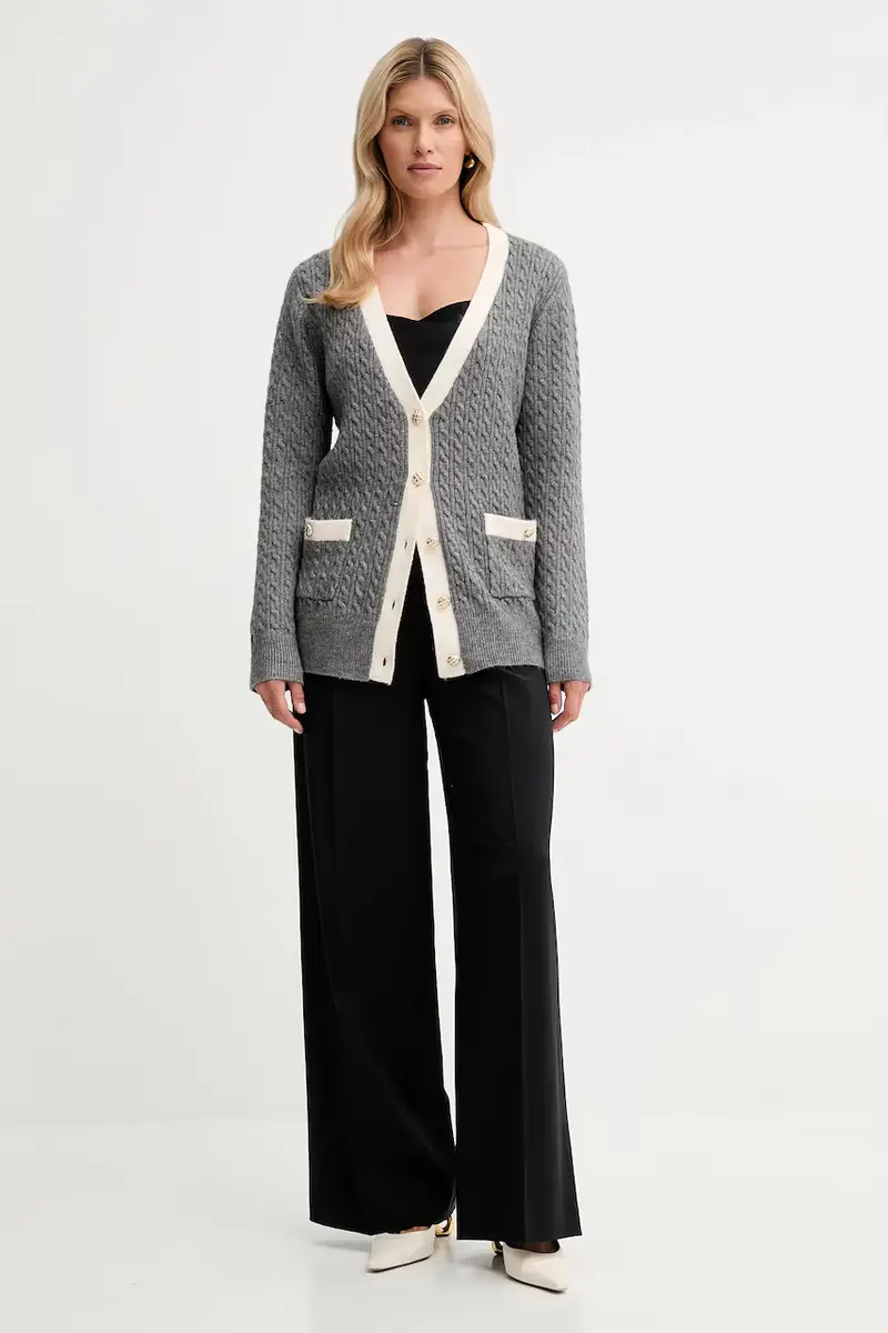 Fracomina Cardigan Donna Grigio 3610317 miniatura 2