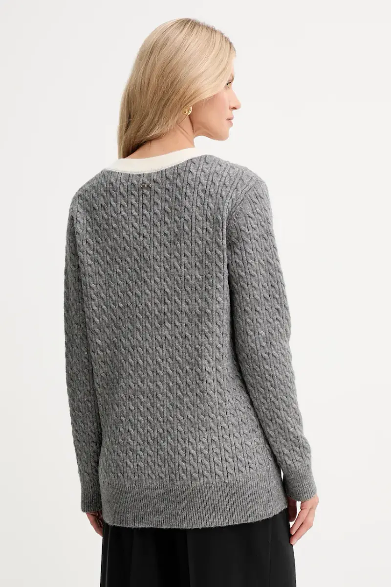 Fracomina Cardigan Donna Grigio 3610317 miniatura 3