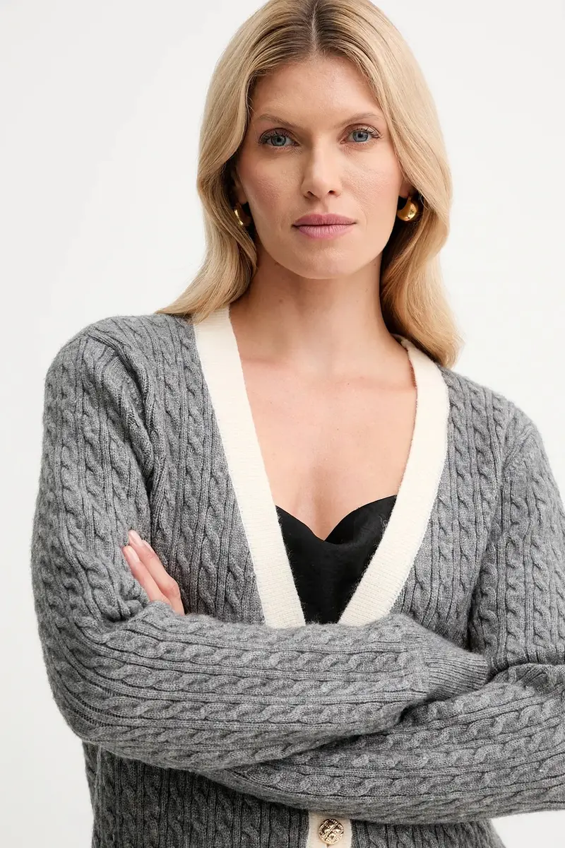 Fracomina Cardigan Donna Grigio 3610317 miniatura 4