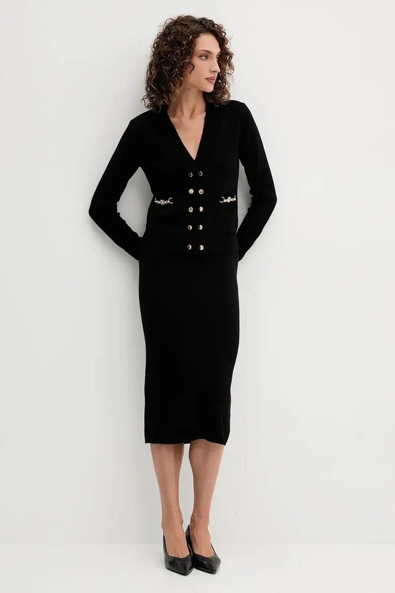 Fracomina Cardigan Donna Nero 3647337 miniatura 2