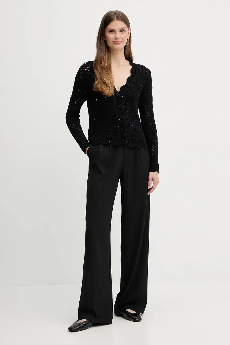 Fracomina Cardigan Donna Nero 3640242 miniatura 2