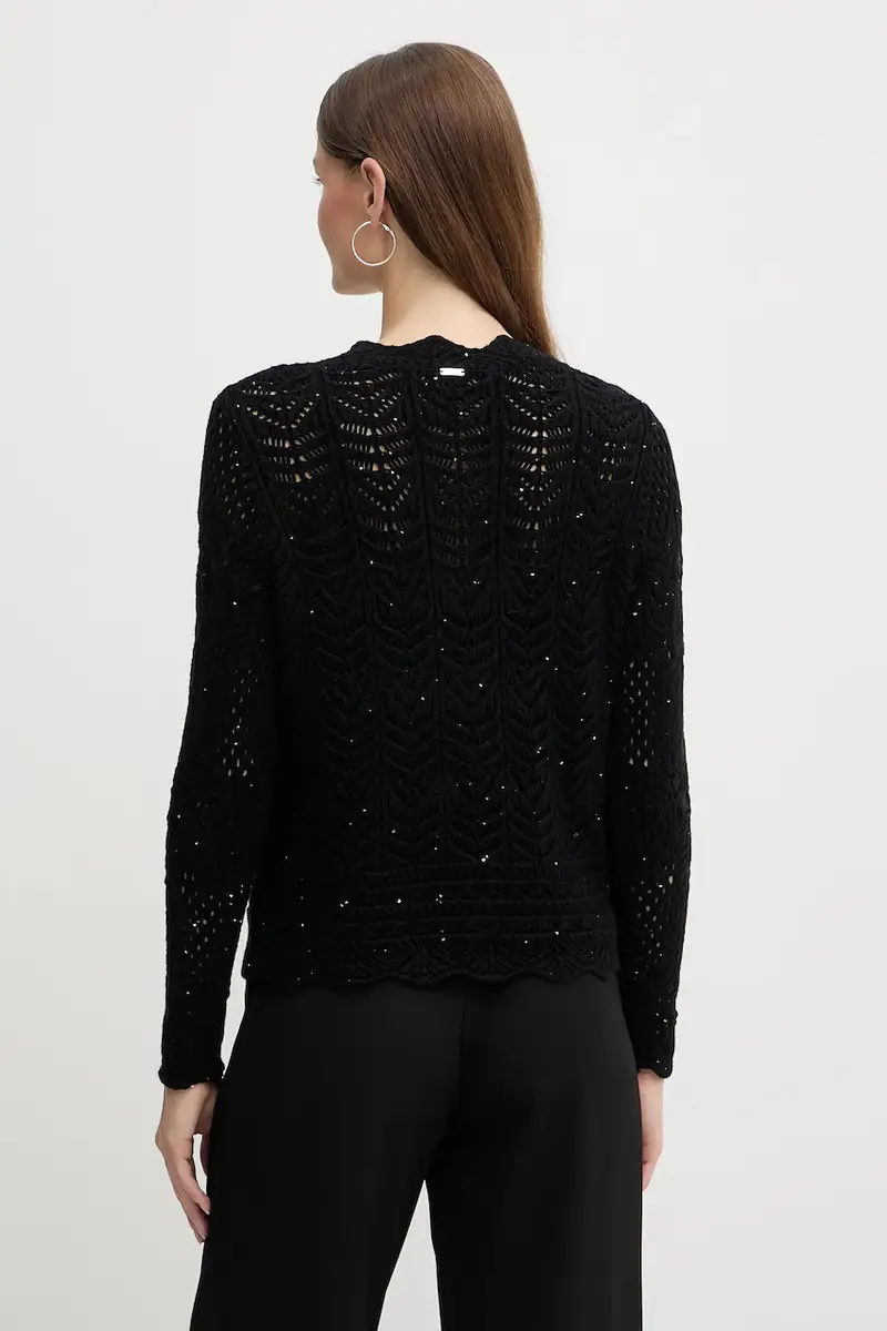 Fracomina Cardigan Donna Nero 3640242 miniatura 3