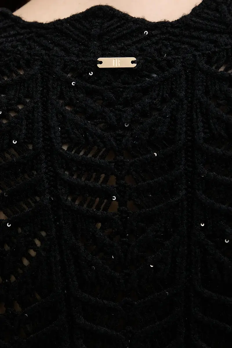 Fracomina Cardigan Donna Nero 3640242 miniatura 5