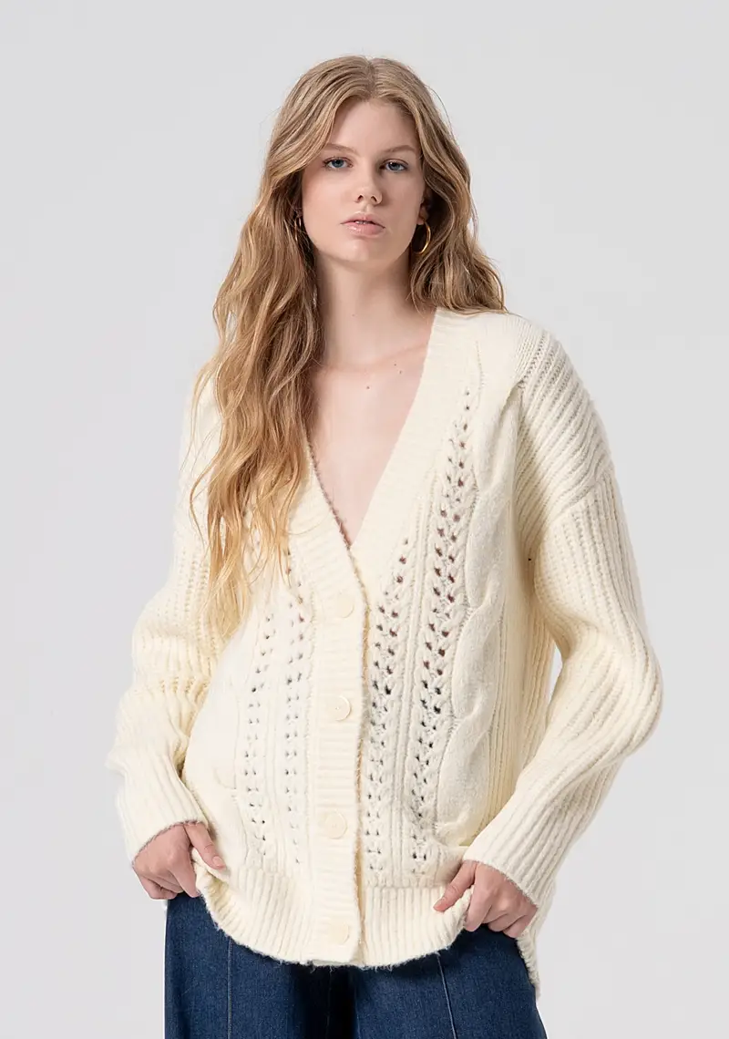 Fracomina Cardigan Crema 2364663