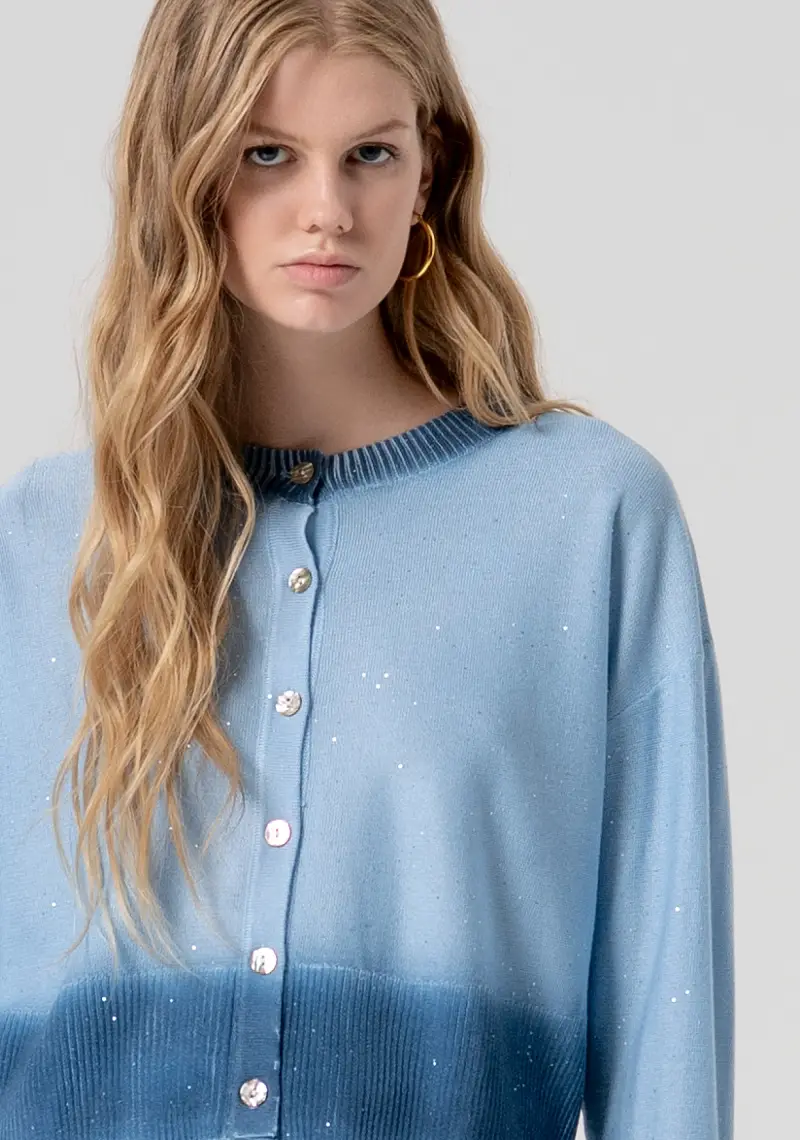 Cardigan regular con glitter miniatura 2