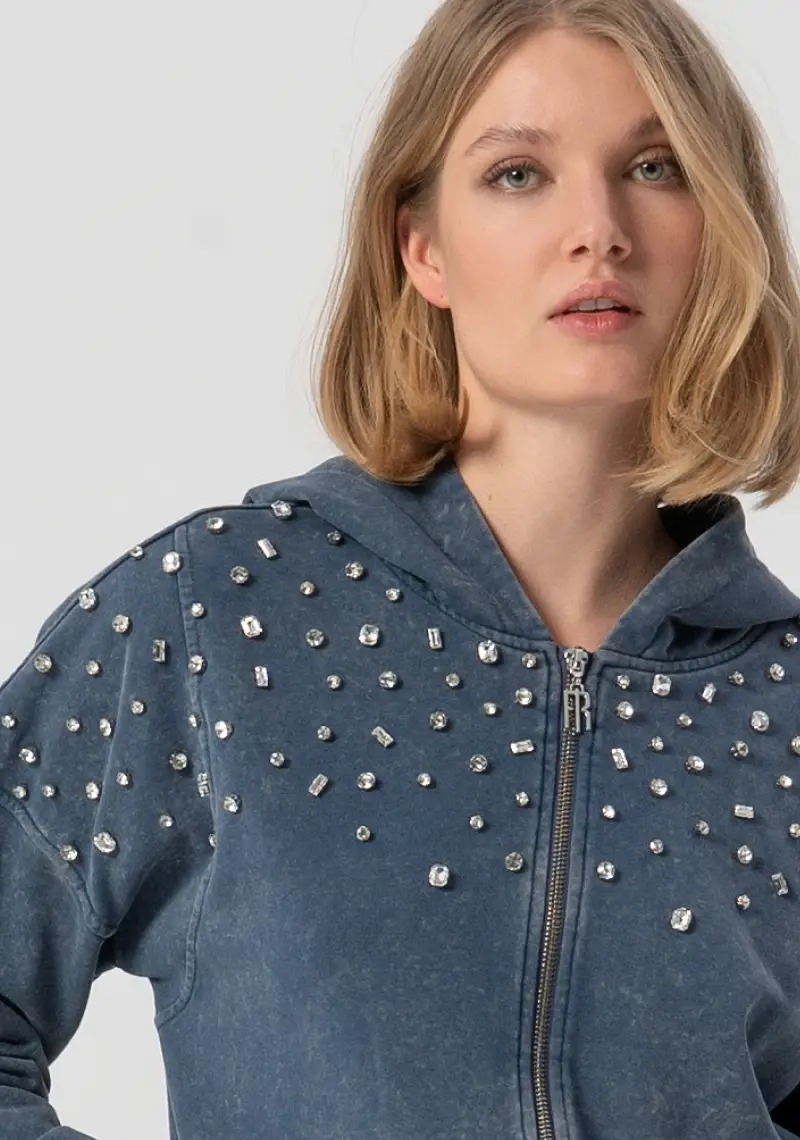 Felpa regular con cappuccio miniatura 2