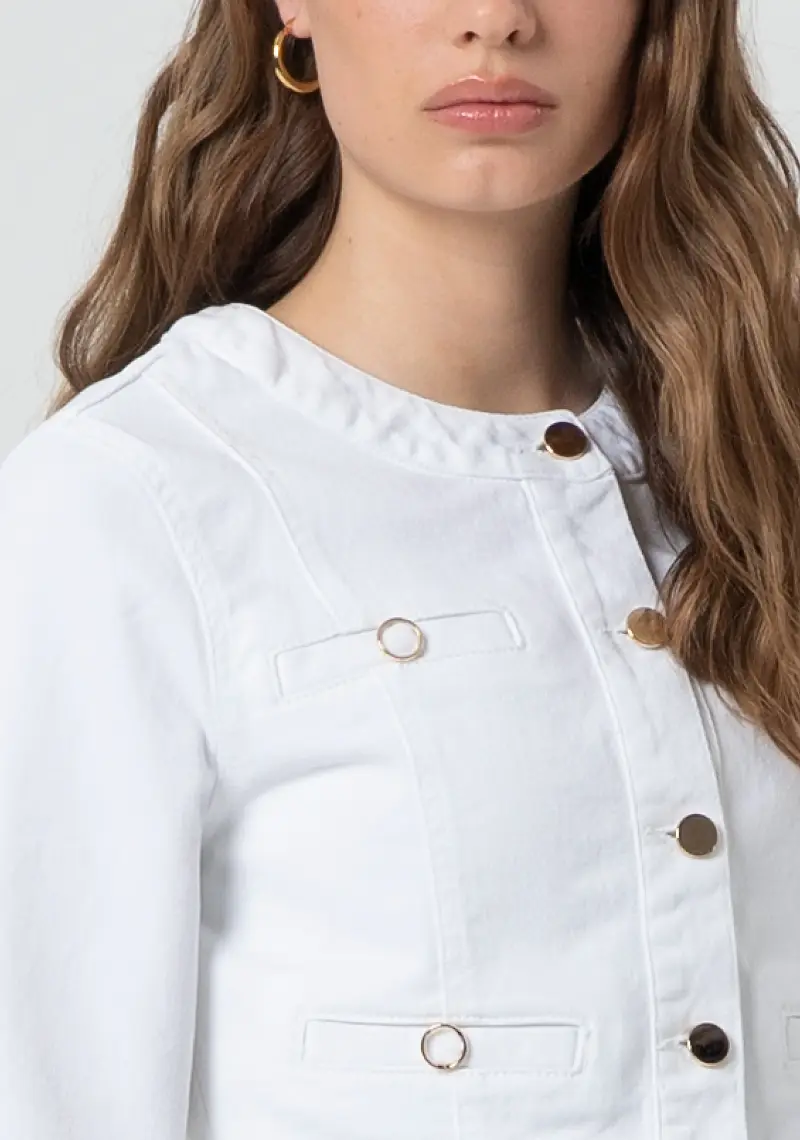 Giacca cropped in bull miniatura 2