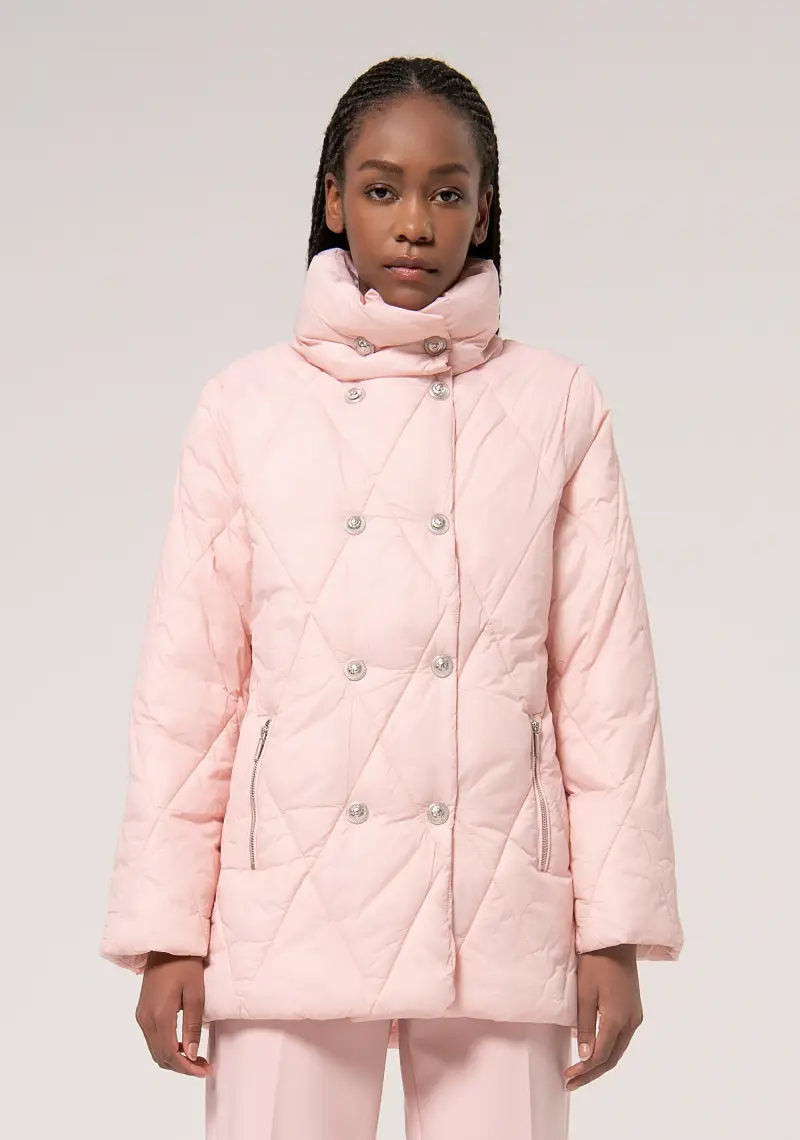 Giacca imbottita linea ad A in nylon