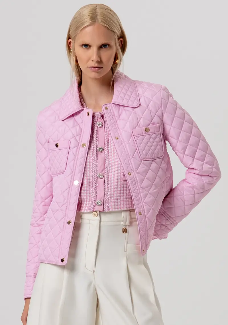 Giacca imbottita regular con tasche a toppa