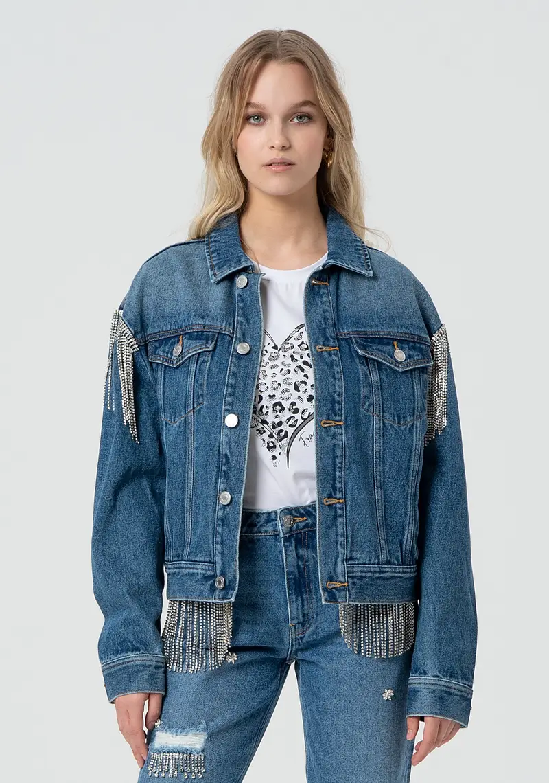 Giacca in denim oversize