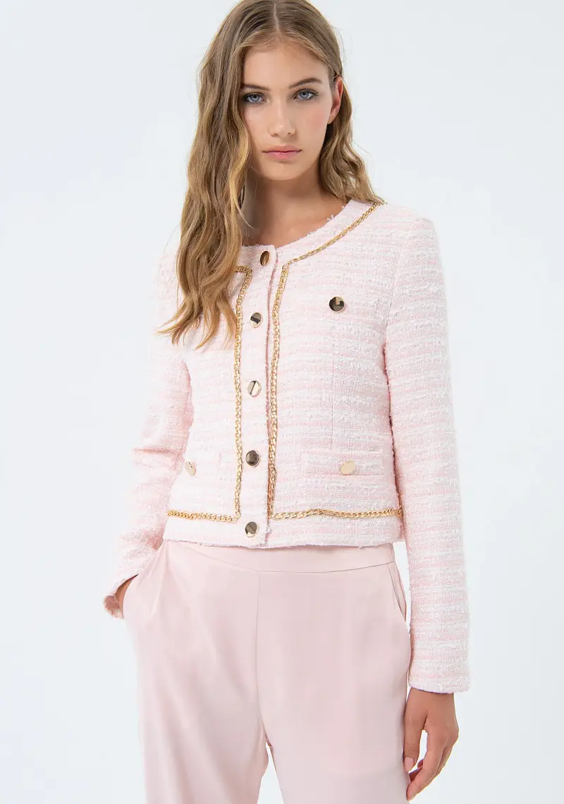 Giacca linea diritta in tweed