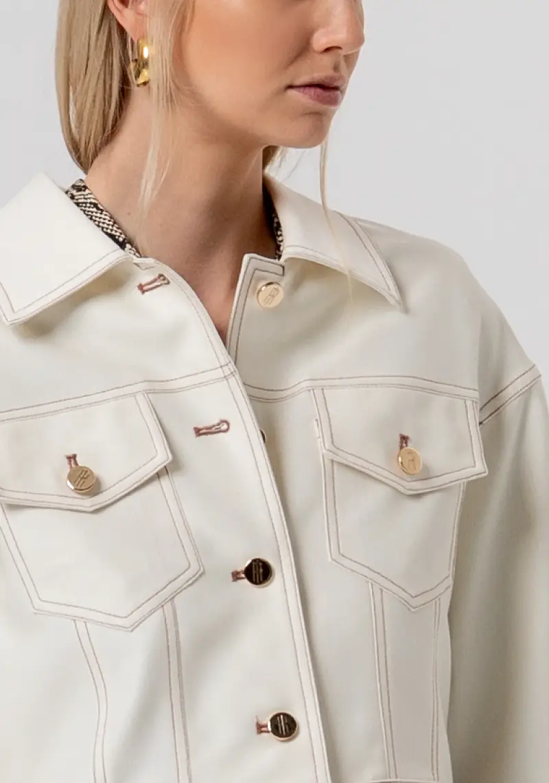 Giacca regular con tasche sul petto miniatura 2