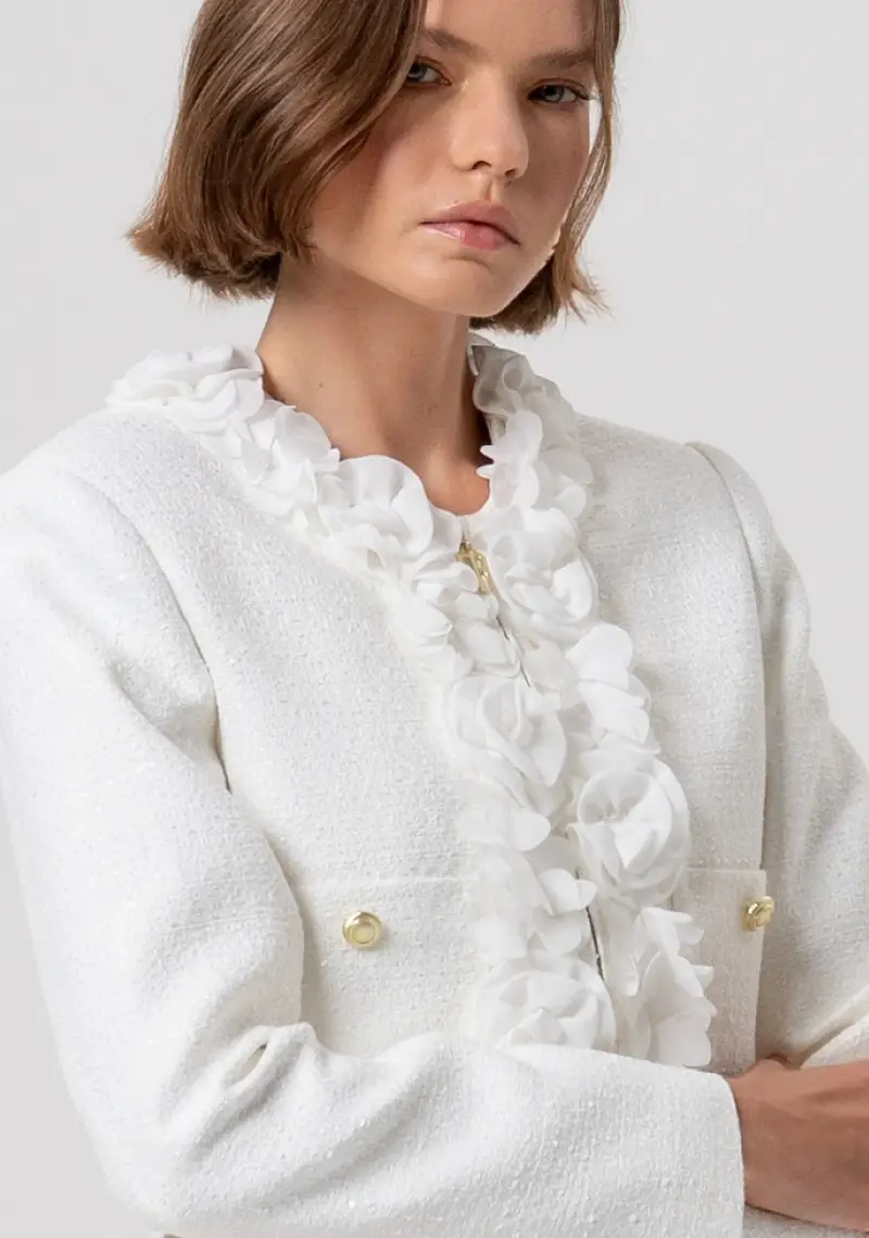 Giacca regular corta in tweed miniatura 2