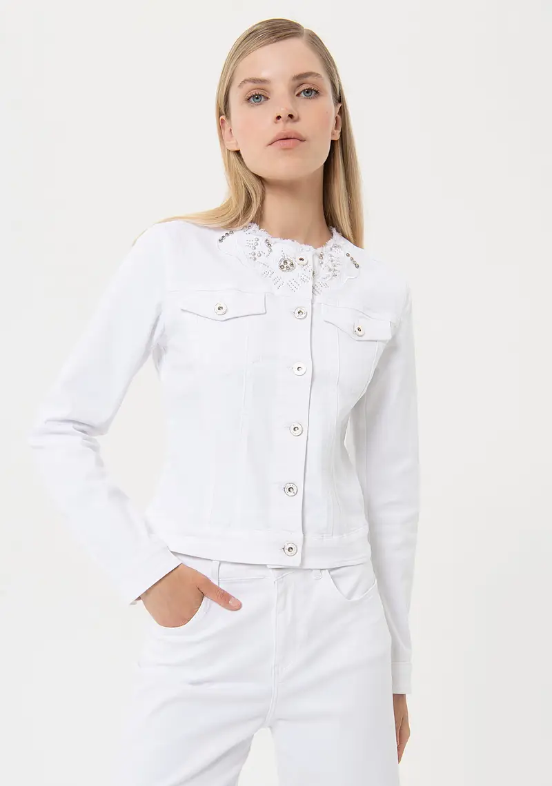 Giacca regular in bull denim