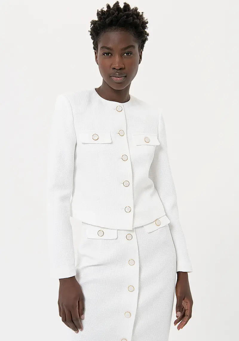 Giacca regular in tessuto armaturato miniatura 2