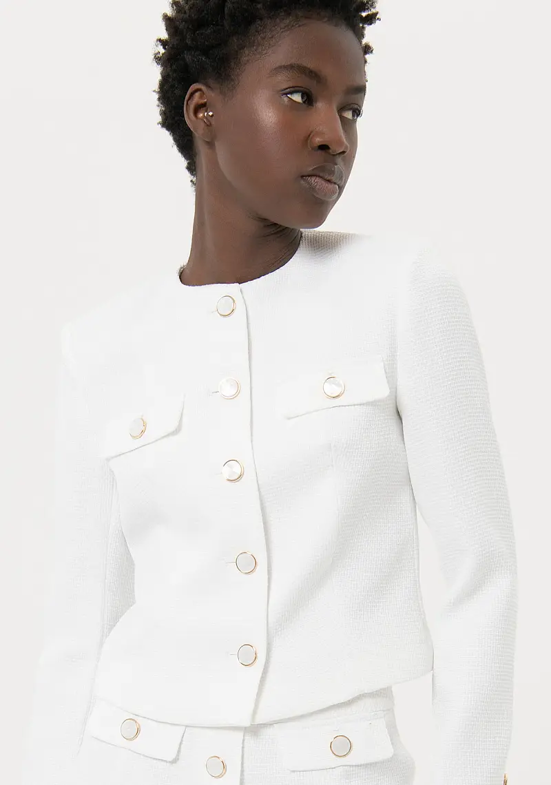 Giacca regular in tessuto armaturato