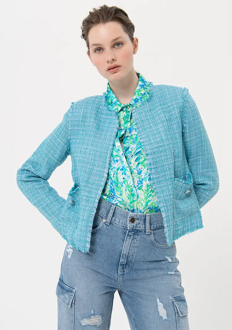 Giacca regular in tweed