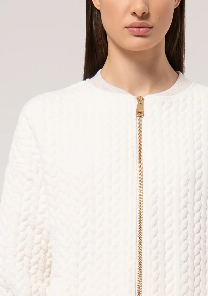 Giacca regular modello bomber in tessuto matelassè miniatura 2