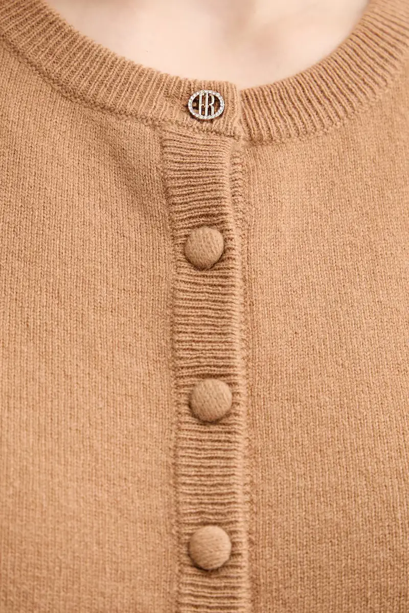 gilè in lana donna colore beige FR25WJ5008K47301 miniatura 5