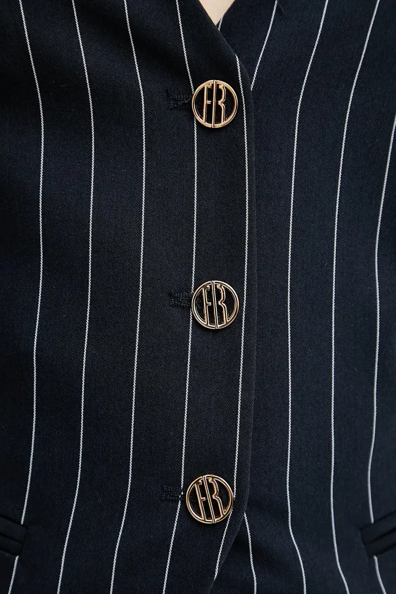 gilet colore blu navy FR25SJ5002W761D4 miniatura 5