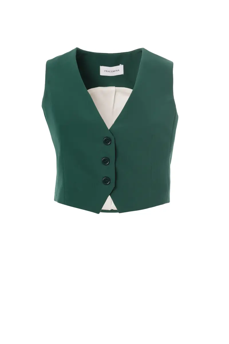 Gilet Crop Monopetto